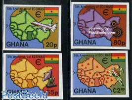 ECOWAS 4v imperforated
