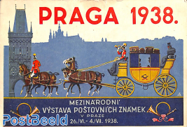 Praha 1938 special postcard