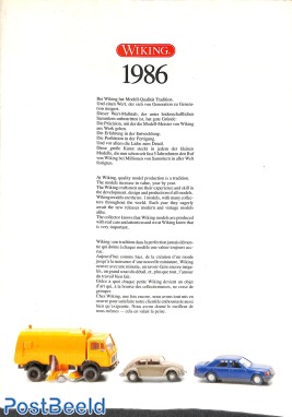 Wiking Katalog 1986