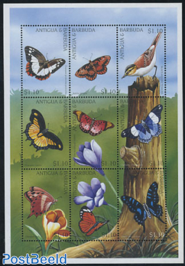 Birds & butterflies 9v m/s, Charaxes protoclea
