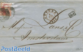 Folding letter from Antwerpen to Amsterdam