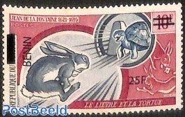the rabbit and the turtle, overprint