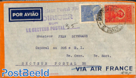 Airmail letter to France