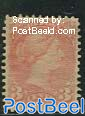 3c, Rosared, perf. 12, unused without gum, short perf. on bottom