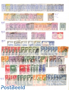 2 pages with stamps Ceylon o/*