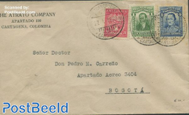 Envelope from Cartagena to Bogota