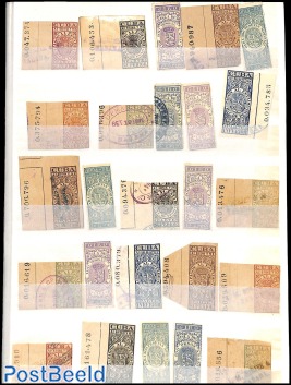Lot with Fiscal stamps Cuba 1890's 