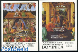 Christmas, Botticelli paintings 2 s/s