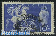 10Sh blue, Stamp out of set