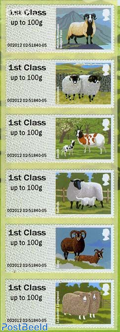 British Farm Animals, Sheep 6v s-a