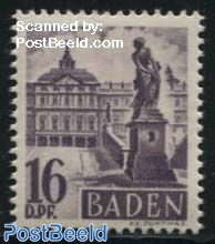 Baden, 16p, Stamp out of set
