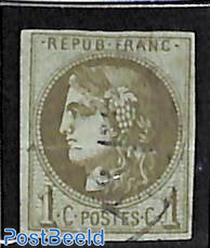 1c, bronzegreen, used
