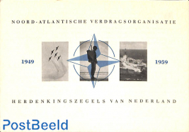 Original Dutch promotional folder from 1959, NATO stamps, Dutch language