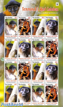 WWF, Monkeys 4v minisheet