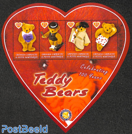 Teddy bears 4v m/s, heart shape