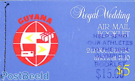 Royal Wedding booklet, overprinted Olympics 1984