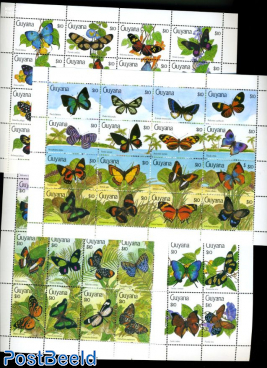 Butterflies 64v in 4 sheets