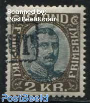 2Kr, TOLLUR Cancellation, Stamp out of set