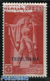 Tripolitania, 5L+2L, Stamp out of set