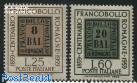 Romagna stamp centenary 2v
