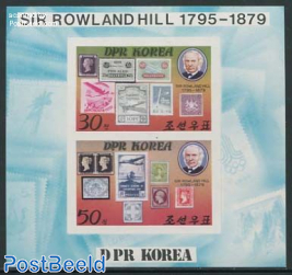 Sir Rowland Hill 2v m/s imperforated