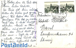 Postcard from Vaduz to Basel