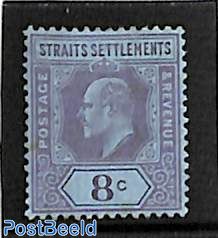 Straits Settlements, 8c, Stamp out of set