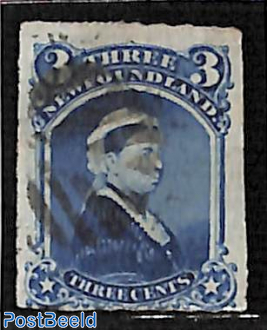 3c, Blue, Queen Victoria, Stamp out of set