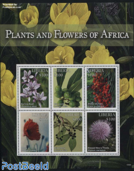 Plants & Flowers of Africa 6v m/s