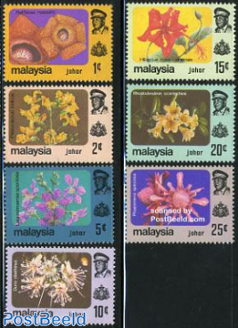 Johore, flowers 7v