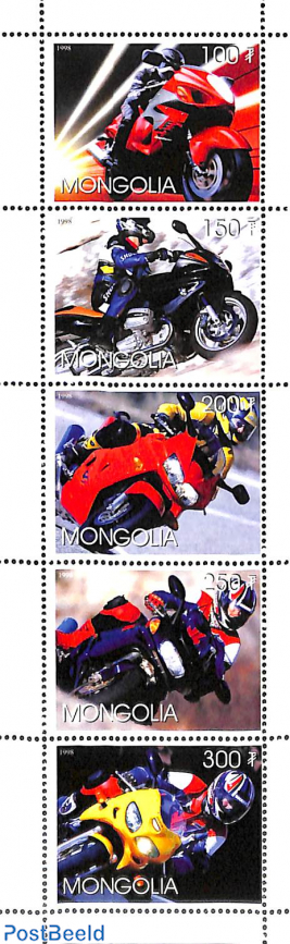 Motorcycles 5v m/s, NO OFFICIAL STAMPS, not valid for postage