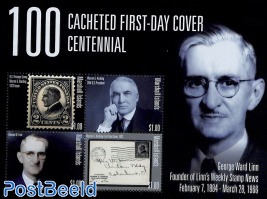 Cacheted First-Day cover centennial 4v m/s