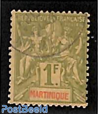 1Fr, Stamp out of set