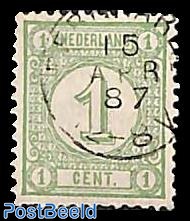 1c green, perf. 12.5:12, Stamp out of set