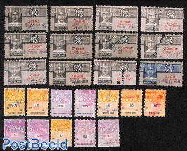 Lot fiscal stamps Netherlands, all different!