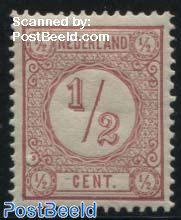 1/2c, Type I, Perf. 13.5:13.25, Stamp out of set