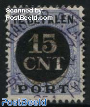 TE BETALEN PORT 15c, Perf. 12.5, Stamp out of set
