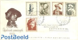 Rembrandt 5v, FDC, open flap, typed address