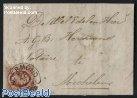 Letter from Roermond to Mechelen (B), Border rate = 10c, rare