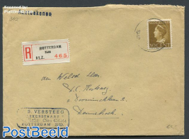 Registered letter from Rotterdam to Bennebroek