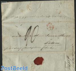 Letter from Amsterdam to Batavia, by ship Christophorus Colombus.