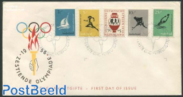 Olympic games 5v FDC without address