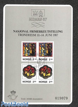 Special sheet NIDARO 87, not valid for postage
