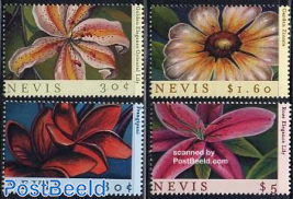 Stamp show, flowers 4v