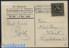 Postcard, Urania stamp exposition (special cancellation)