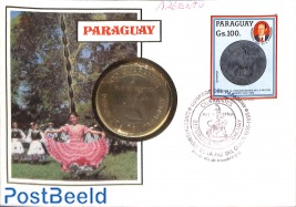 Coin letter, Cover with stamp+coin