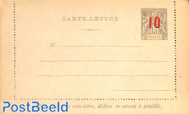Card letter 10 on 15c, with printing date