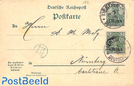 Reply paid postcard to Germany