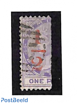 1/2d on left half stamp, used