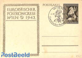 Postcard with postmark European Post Congress